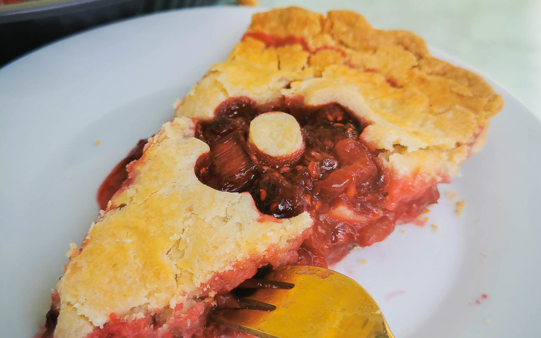 Rhabarber Pie, Himbeeren, Experiment