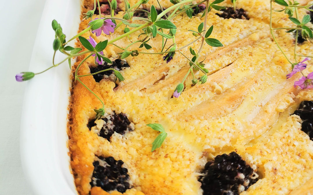 Clafoutis, Birnen, Brombeeren
