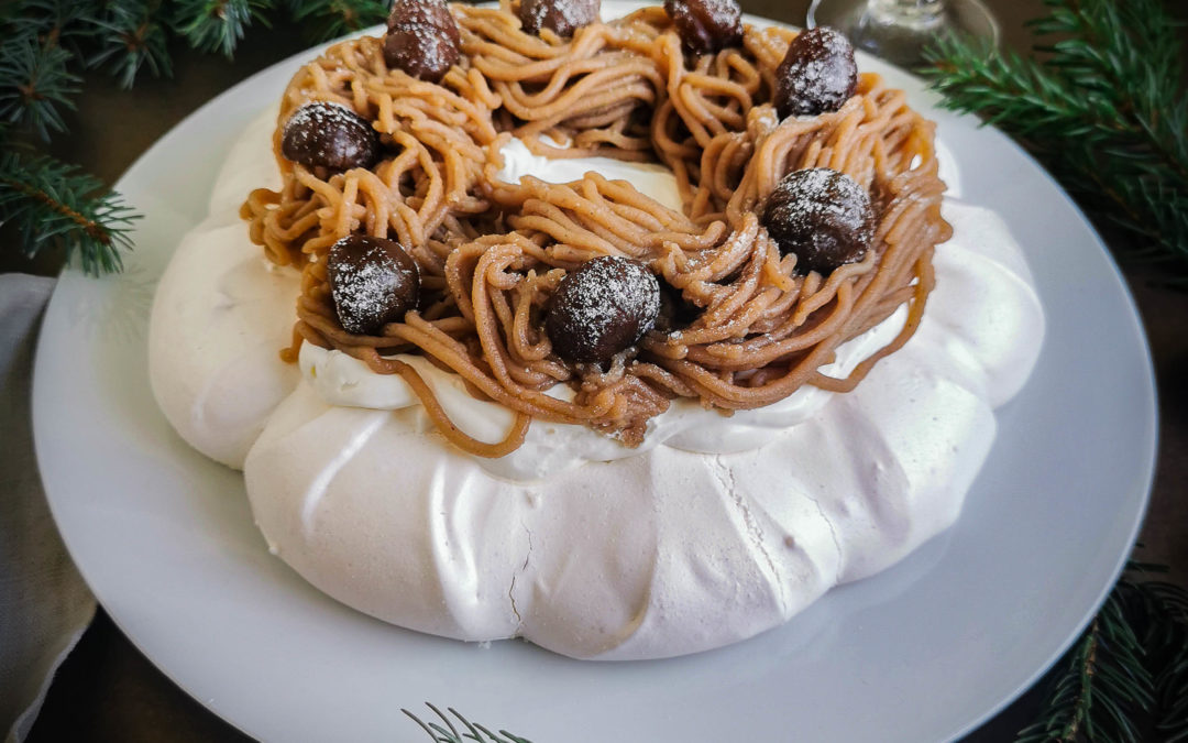 Pavlova, Maronencrème, Weihnachten