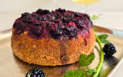 Gâteau moelleux, Myrtilles, Brombeeren